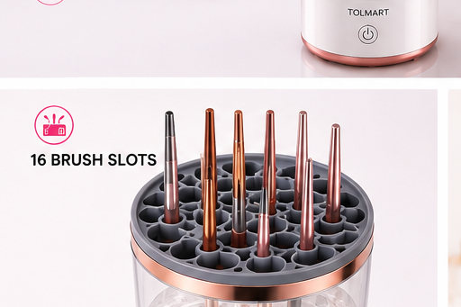 TOLMART BRUSHFLOW™ – ELECTRIC MAKEUP BRUSH CLEANER