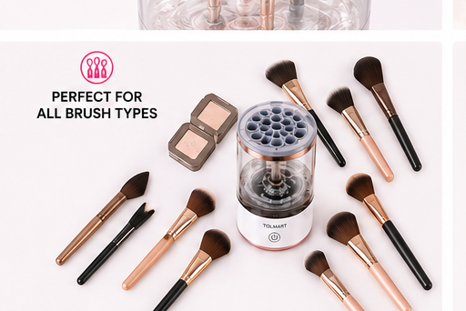 TOLMART BRUSHFLOW™ – ELECTRIC MAKEUP BRUSH CLEANER