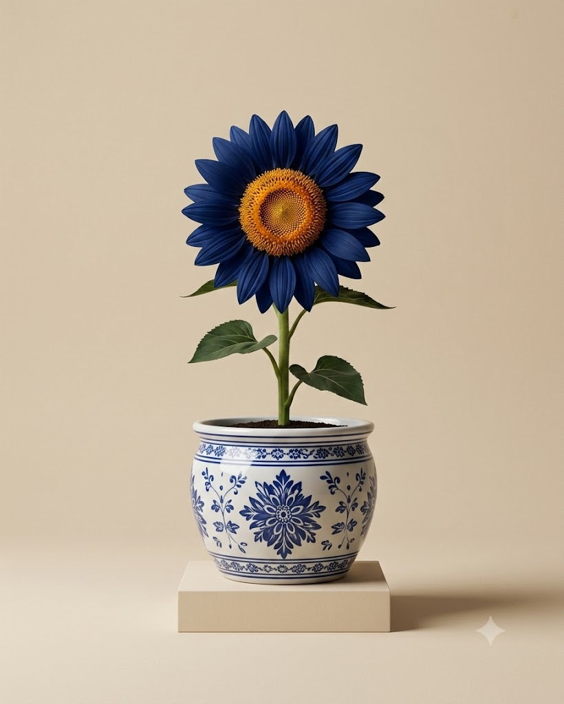 🌻 TolMart™ Blue Flame Ornamental Sunflower Growing Kit