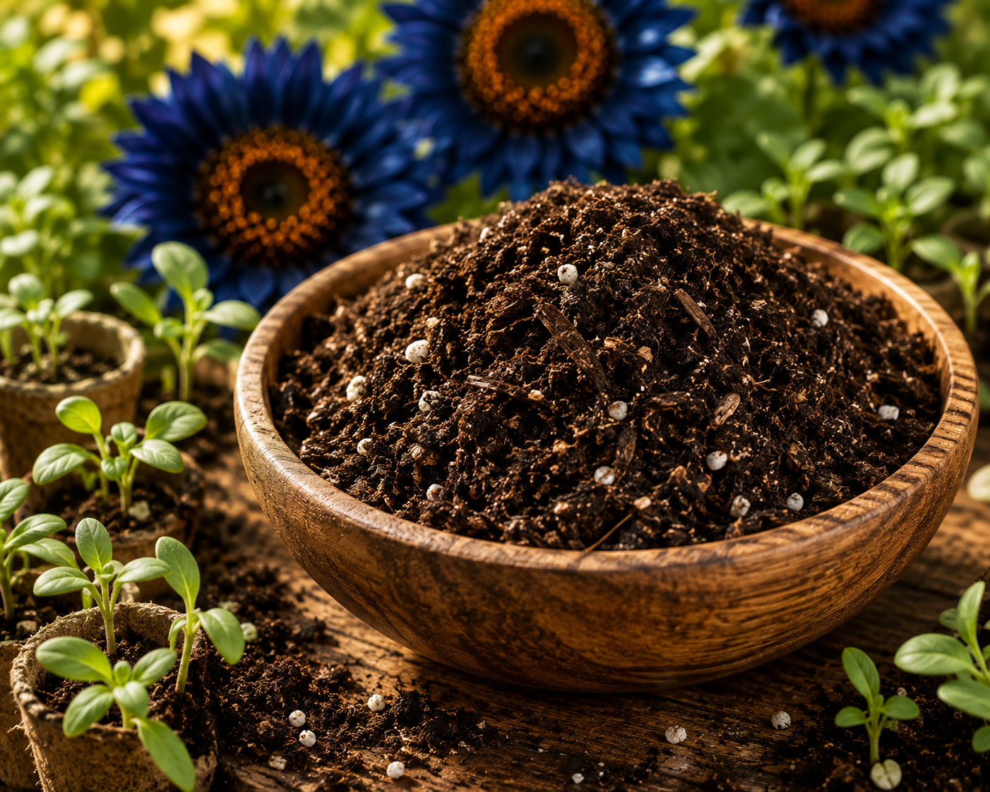 🌻 TolMart™ Blue Flame Ornamental Sunflower Growing Kit